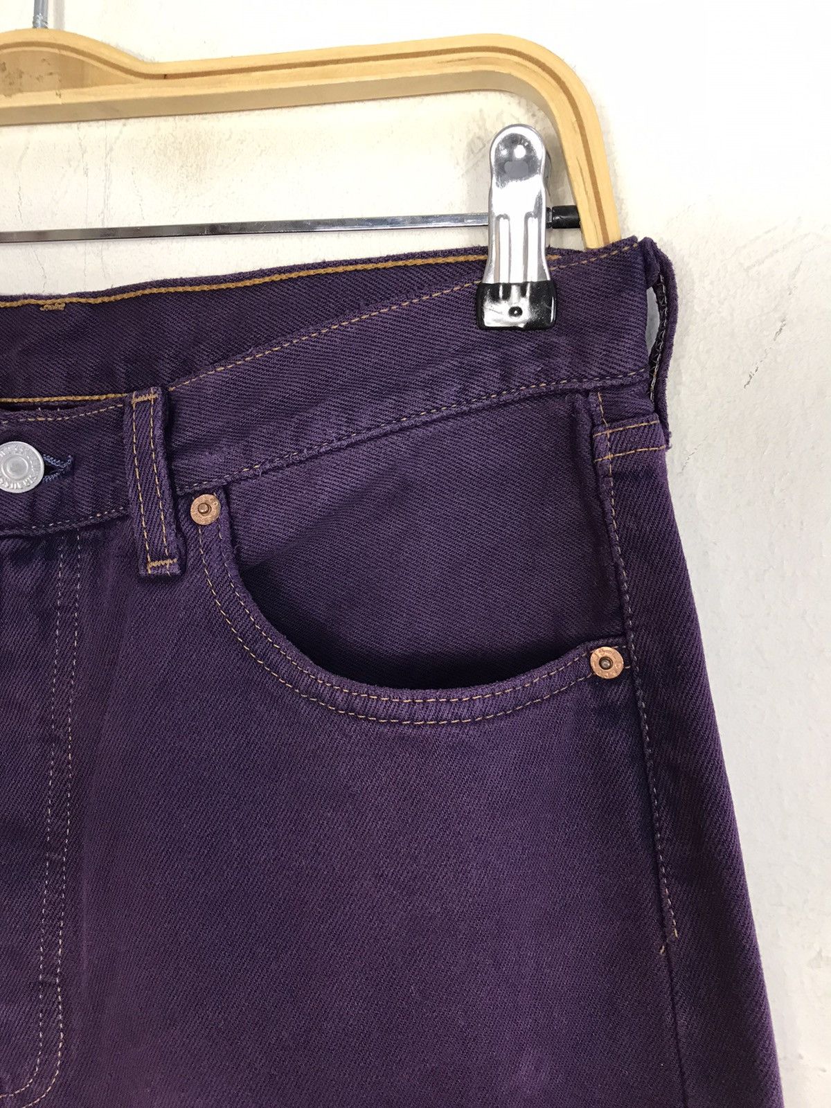 Levi's × Vintage Vintage Levis 501 Purple Colour Button Design Size US 30 / EU 46 - 5 Thumbnail