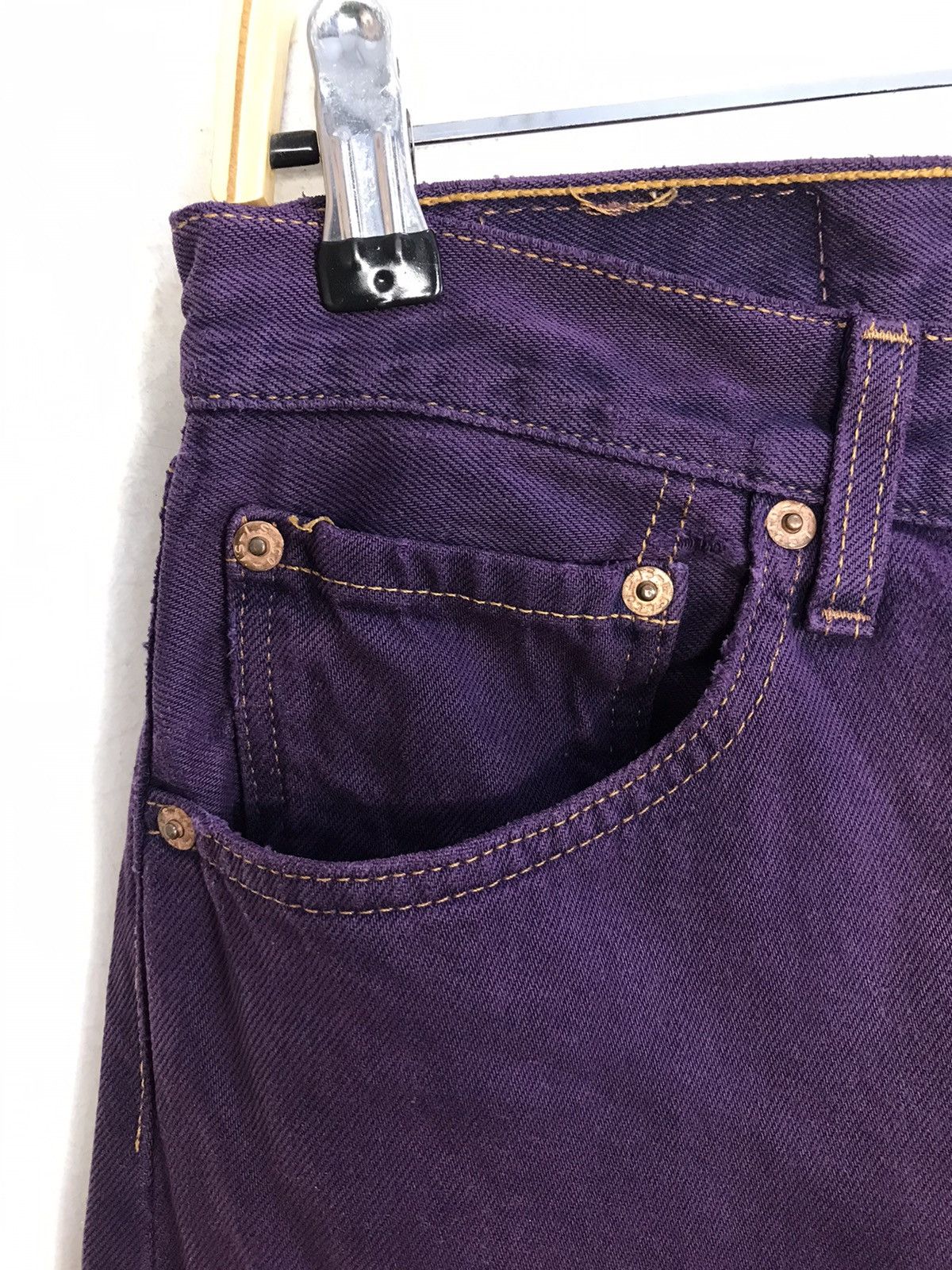 Levi's × Vintage Vintage Levis 501 Purple Colour Button Design Size US 30 / EU 46 - 8 Thumbnail