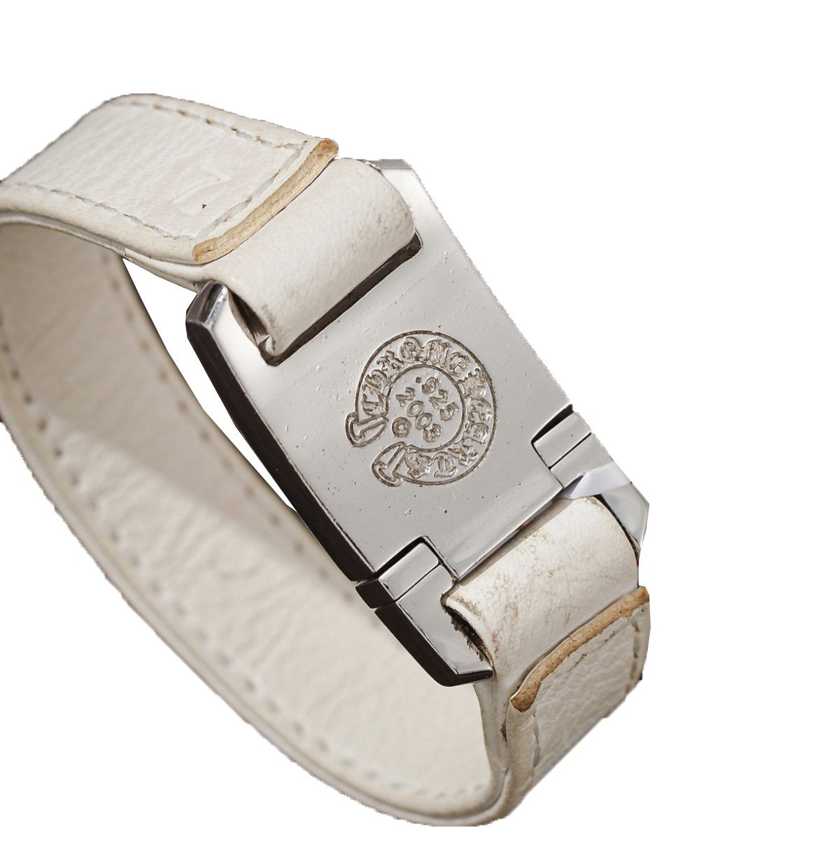 Chrome Hearts CHROME HEARTS CH CROSS WHITE LEATHER BRACELET Size ONE SIZE - 4 Thumbnail