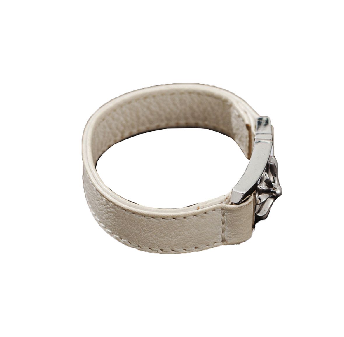 Chrome Hearts CHROME HEARTS CH CROSS WHITE LEATHER BRACELET Size ONE SIZE - 2 Thumbnail
