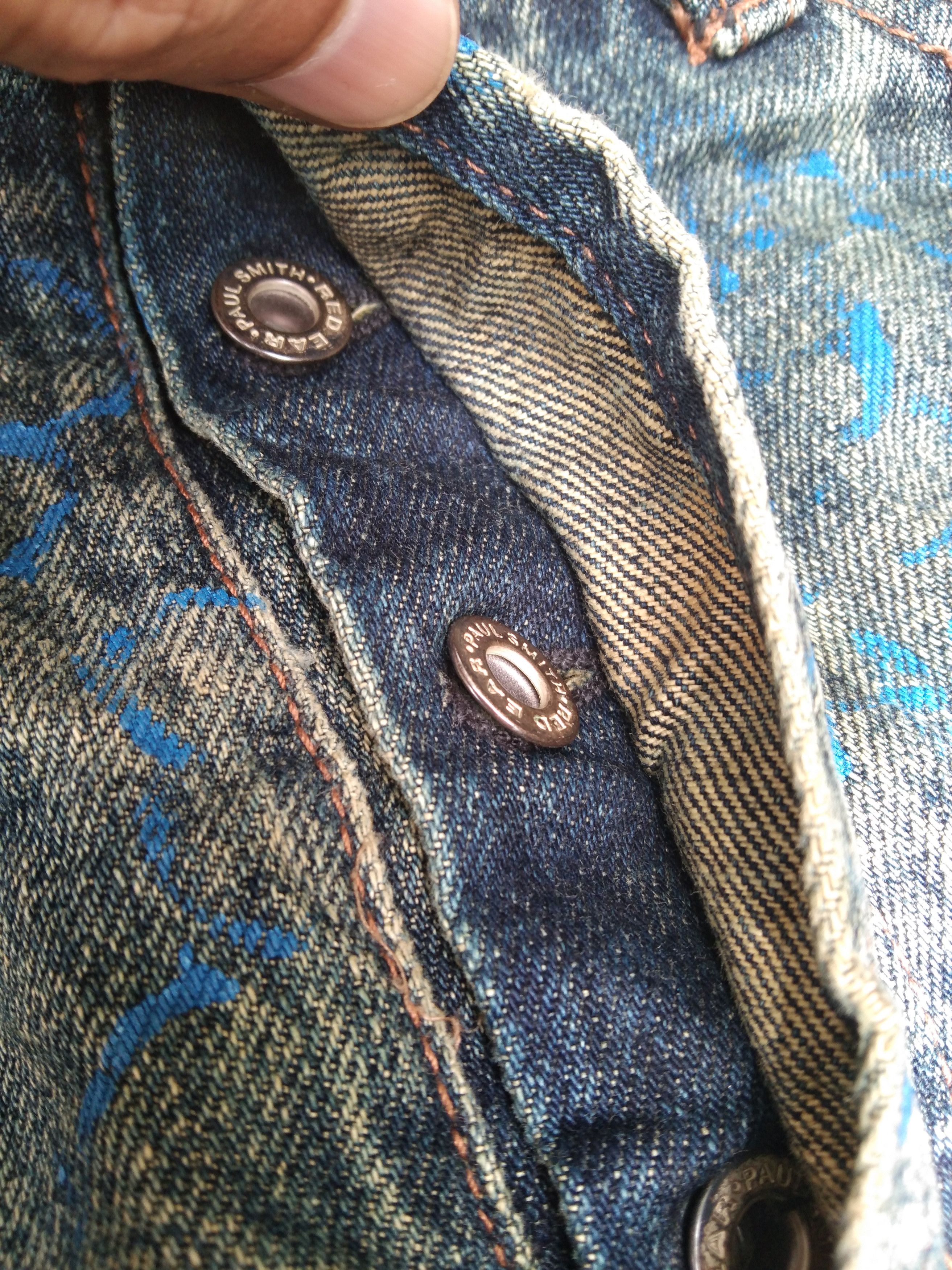 Jean × Paul Smith Red Ear × Vintage 💥REDLINE JEANS💥Vintage Selvedge Denim Snow Rusty Wash Size US 32 / EU 48 - 13 Thumbnail
