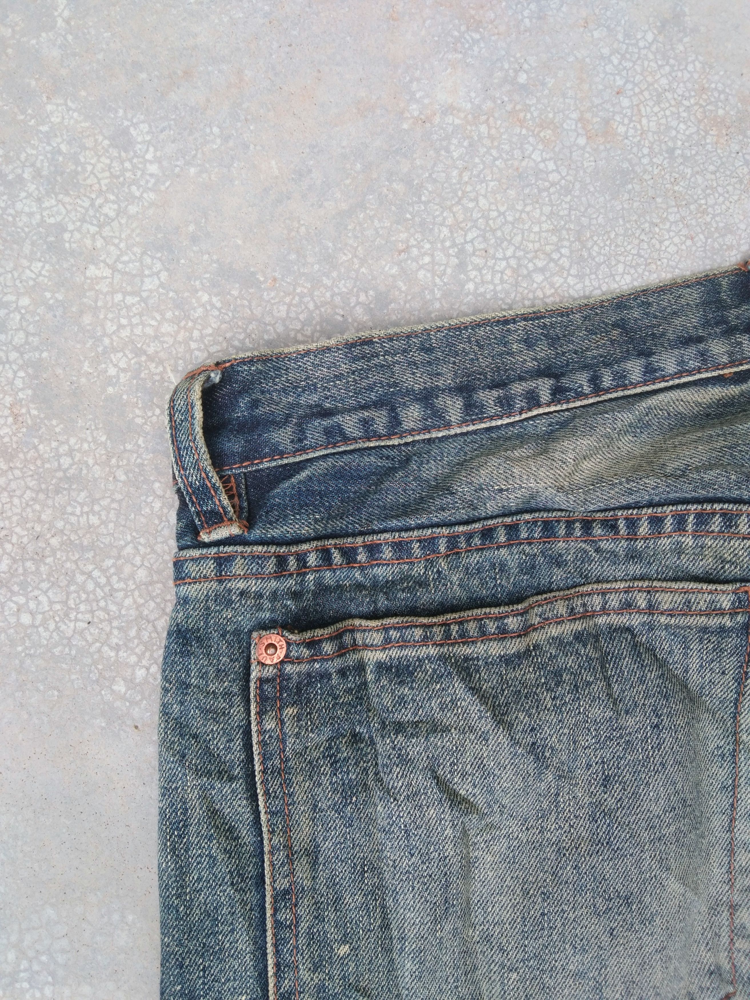 Jean × Paul Smith Red Ear × Vintage 💥REDLINE JEANS💥Vintage Selvedge Denim Snow Rusty Wash Size US 32 / EU 48 - 4 Thumbnail