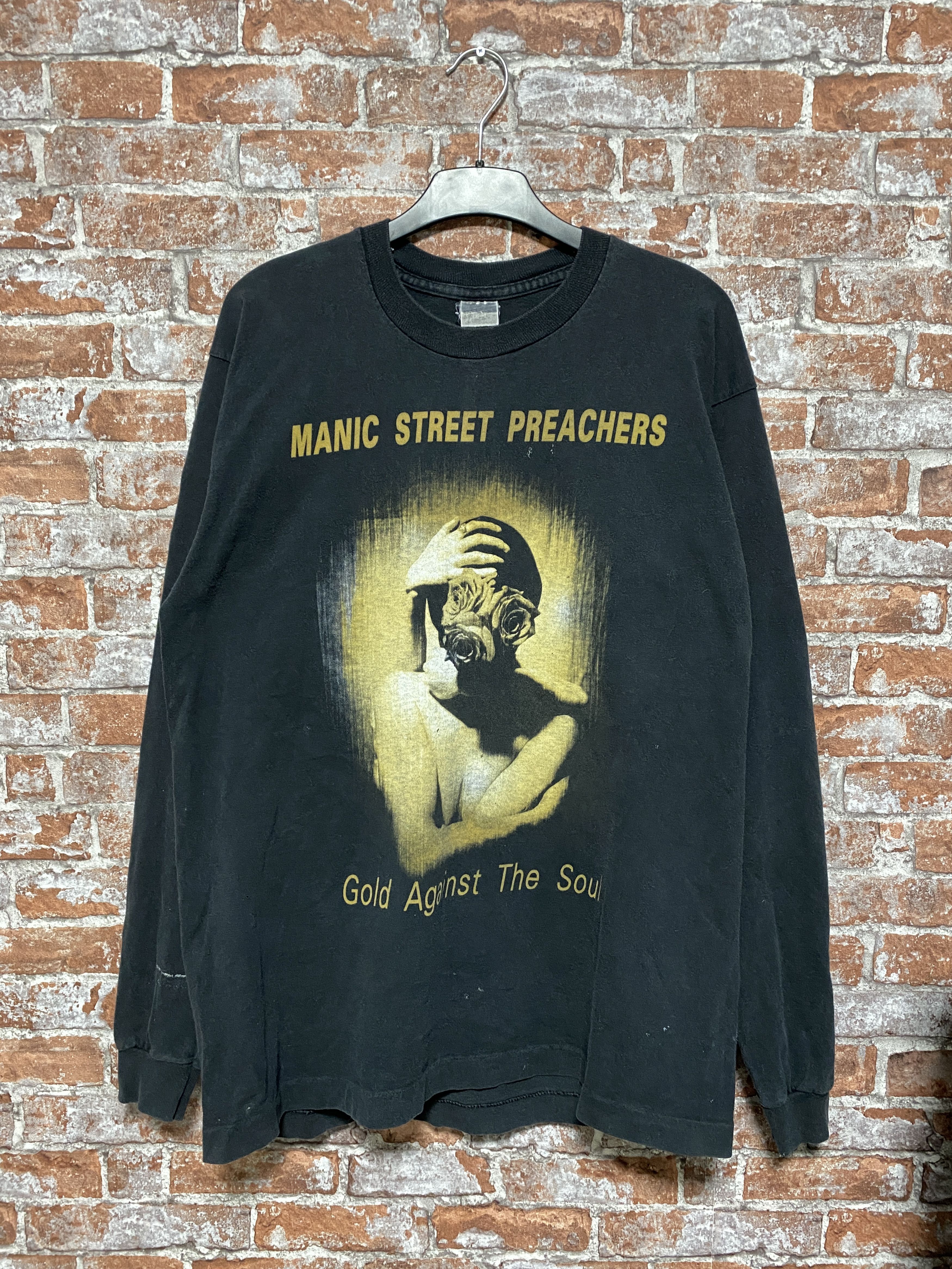 Pre-owned Band Tees X Rock T Shirt Incredible Manic Street Preachers 90's Vintage Long Sleeve Tee In Black