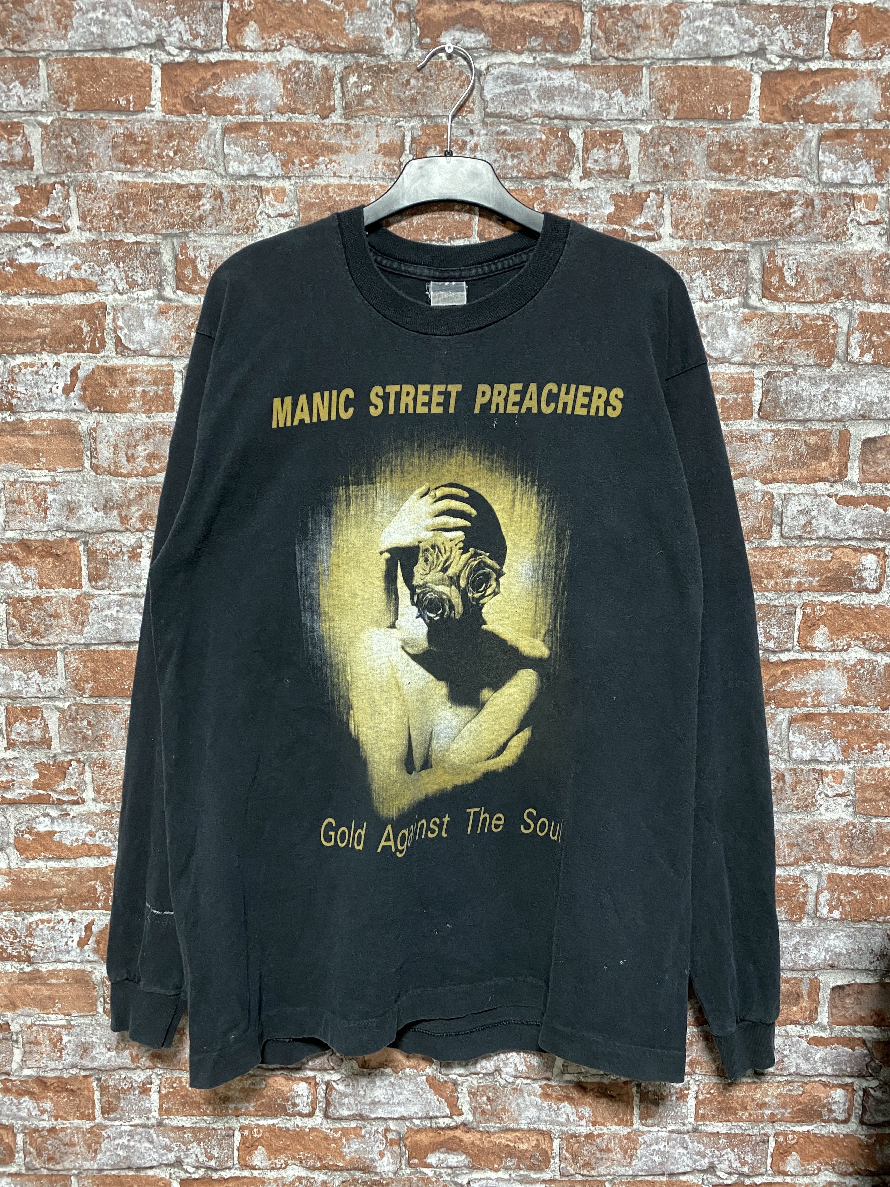 image of Band Tees x Rock T Shirt Incredible Manic Street Preachers 90's Vintage Long sleeve Tee in Black (S