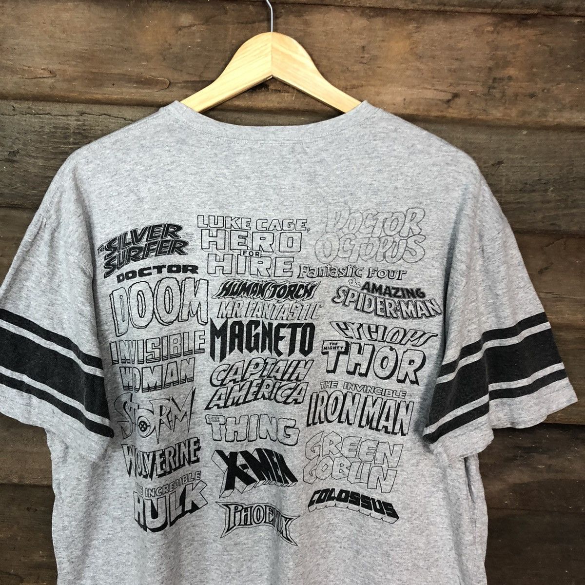 Cartoon Network × Marvel Comics × Vintage all hero Marvel printed Grey Big Logo Shirt #3304 Size US XL / EU 56 / 4 - 2 Thumbnail