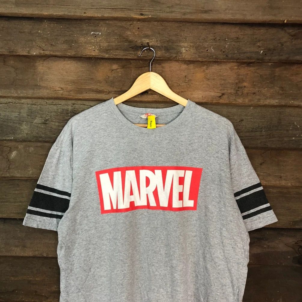 Cartoon Network × Marvel Comics × Vintage all hero Marvel printed Grey Big Logo Shirt #3304 Size US XL / EU 56 / 4 - 7 Thumbnail