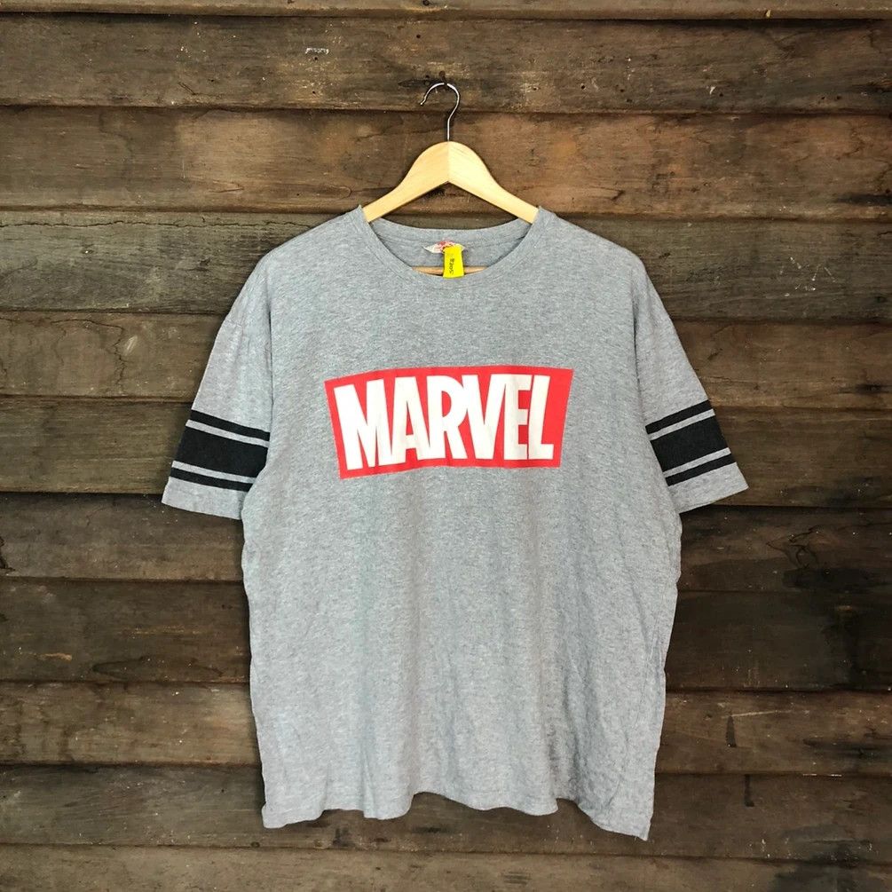 Cartoon Network × Marvel Comics × Vintage all hero Marvel printed Grey Big Logo Shirt #3304 Size US XL / EU 56 / 4 - 13 Thumbnail