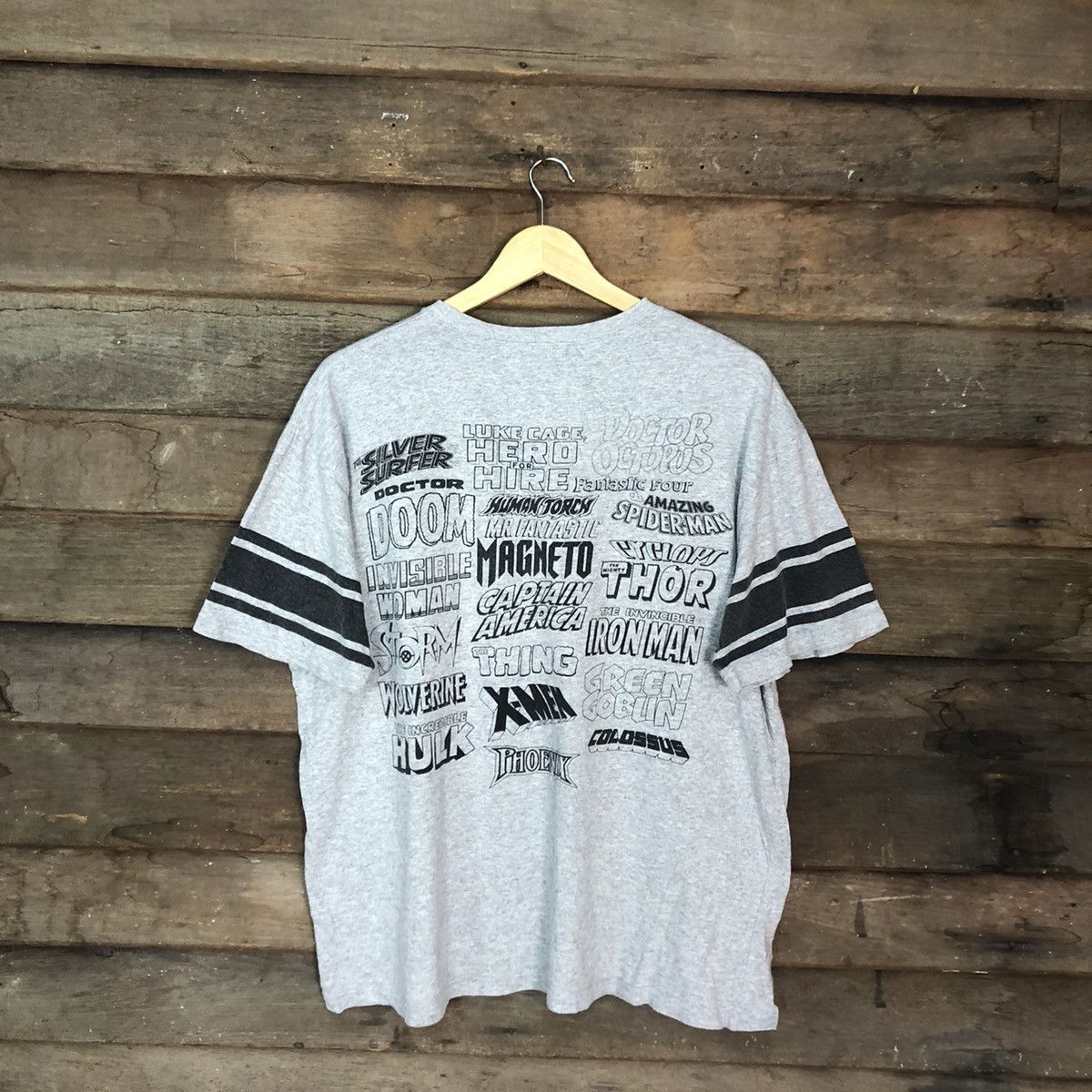 Cartoon Network × Marvel Comics × Vintage all hero Marvel printed Grey Big Logo Shirt #3304 Size US XL / EU 56 / 4 - 1 Thumbnail