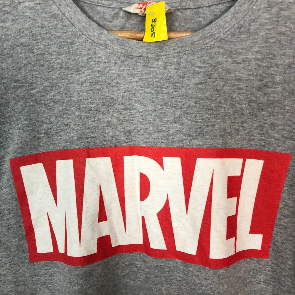 Cartoon Network × Marvel Comics × Vintage all hero Marvel printed Grey Big Logo Shirt #3304 Size US XL / EU 56 / 4 - 6 Thumbnail