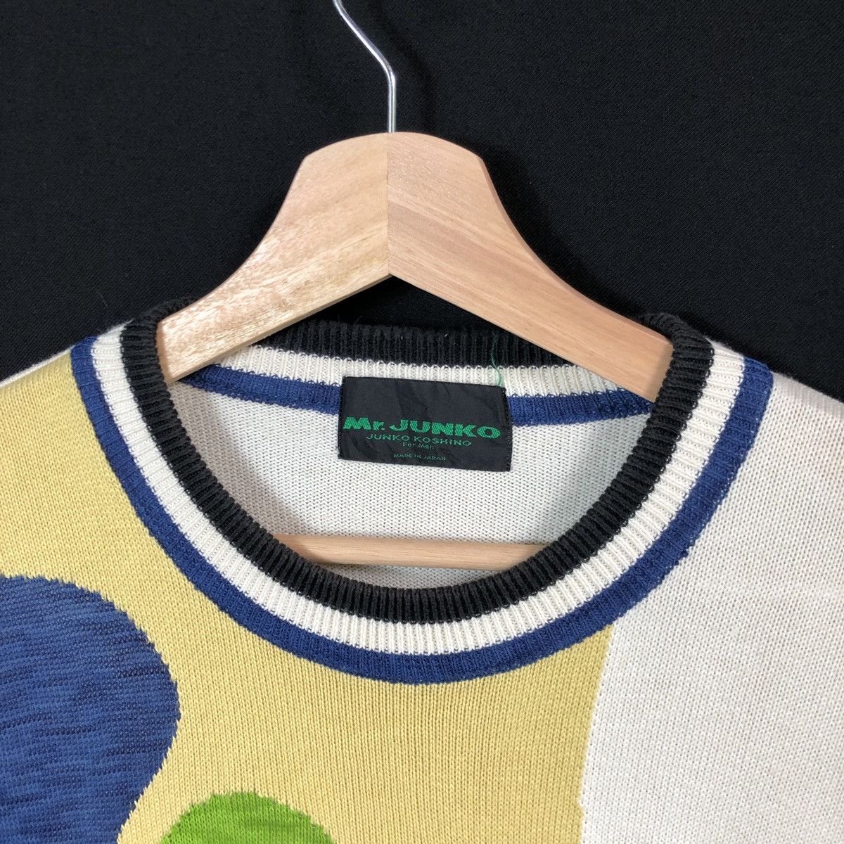 Homespun Knitwear × Mr. Junko Rare! Vintage Mr Junko Pop Art Psychedelic Knit Sweatshirt Size US M / EU 48-50 / 2 - 5 Thumbnail