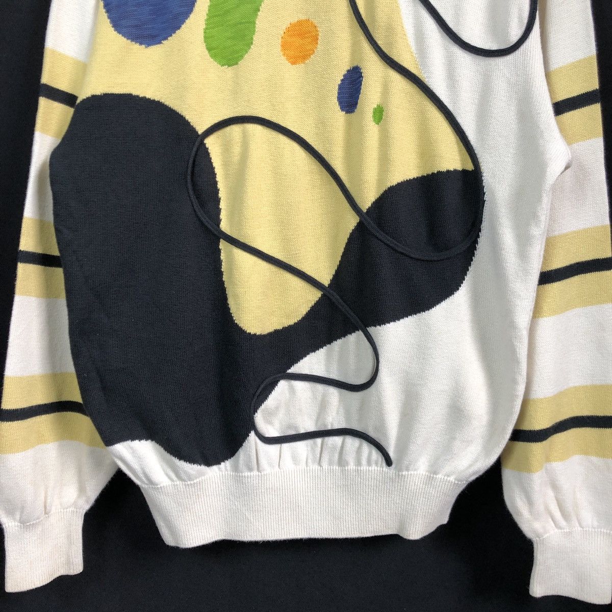 Homespun Knitwear × Mr. Junko Rare! Vintage Mr Junko Pop Art Psychedelic Knit Sweatshirt Size US M / EU 48-50 / 2 - 4 Thumbnail