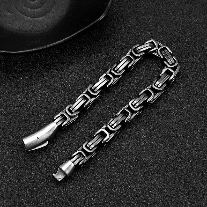 Jewelry Stainless Steel Vintage Black Bangle Bracelet Size ONE SIZE - 5 Thumbnail