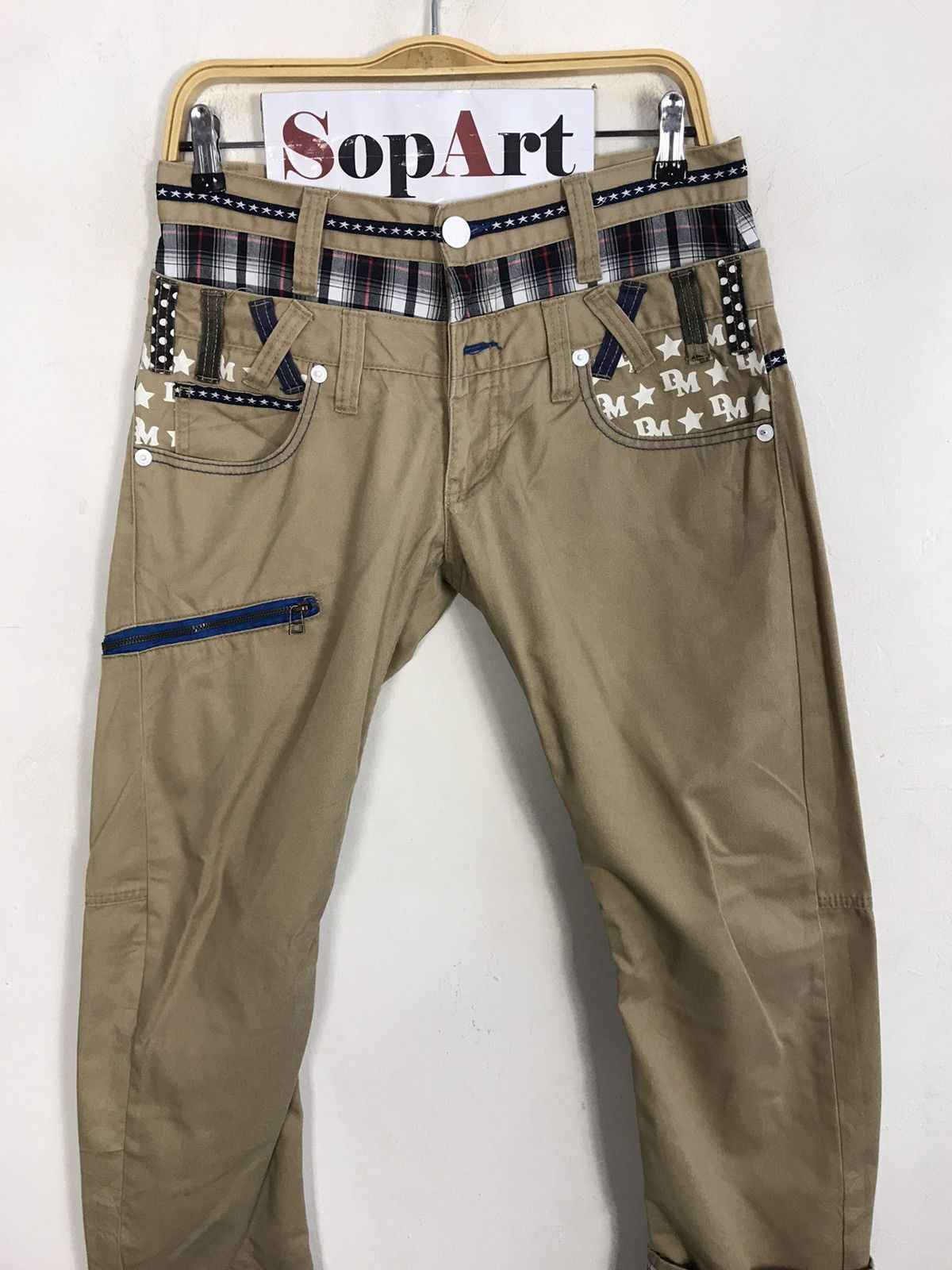 Japanese Brand × Vintage Vintage Dominate Handcrafted Double Waist Art Pocket Style Size US 31 - 3 Thumbnail
