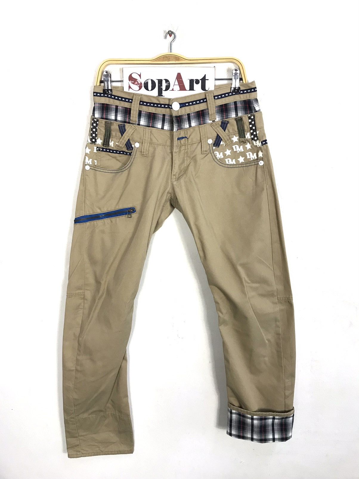 Japanese Brand × Vintage Vintage Dominate Handcrafted Double Waist Art Pocket Style Size US 31 - 1 Thumbnail