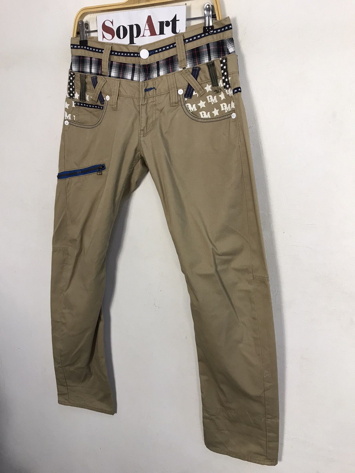 Japanese Brand × Vintage Vintage Dominate Handcrafted Double Waist Art Pocket Style Size US 31 - 4 Thumbnail