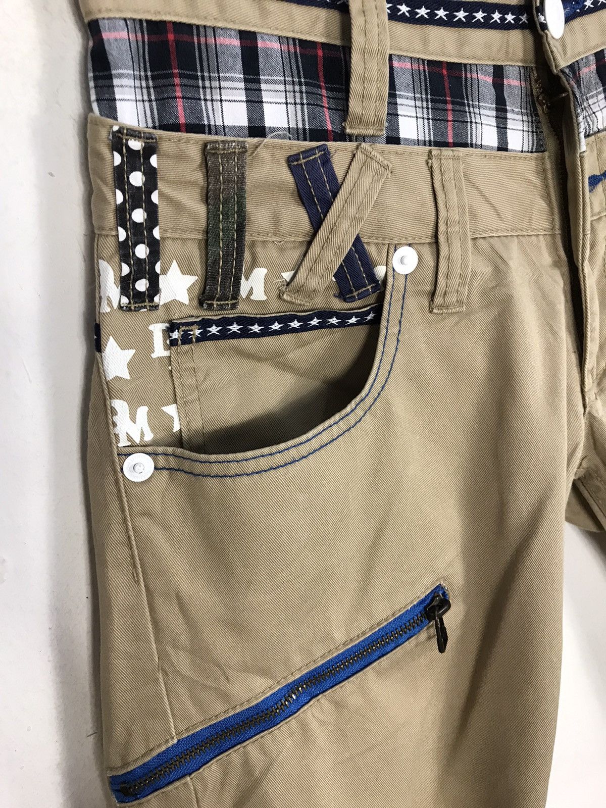 Japanese Brand × Vintage Vintage Dominate Handcrafted Double Waist Art Pocket Style Size US 31 - 6 Thumbnail