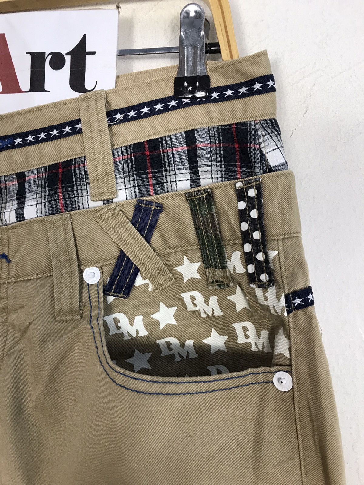 Japanese Brand × Vintage Vintage Dominate Handcrafted Double Waist Art Pocket Style Size US 31 - 5 Thumbnail