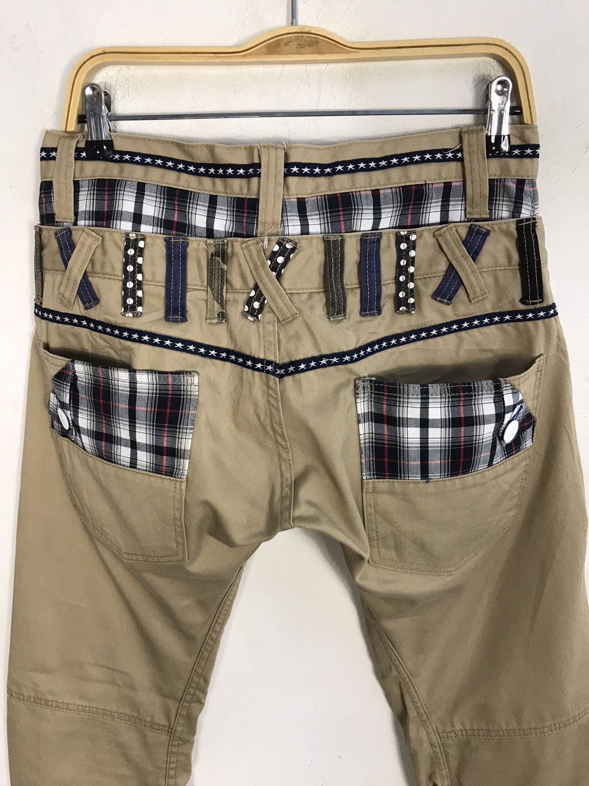 Japanese Brand × Vintage Vintage Dominate Handcrafted Double Waist Art Pocket Style Size US 31 - 10 Thumbnail