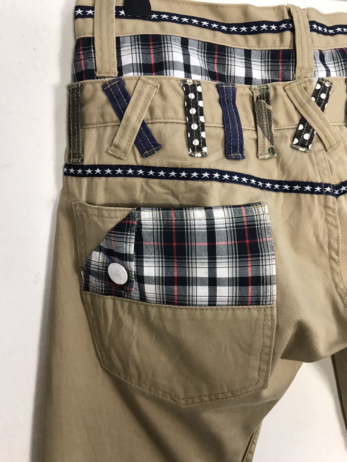 Japanese Brand × Vintage Vintage Dominate Handcrafted Double Waist Art Pocket Style Size US 31 - 12 Thumbnail