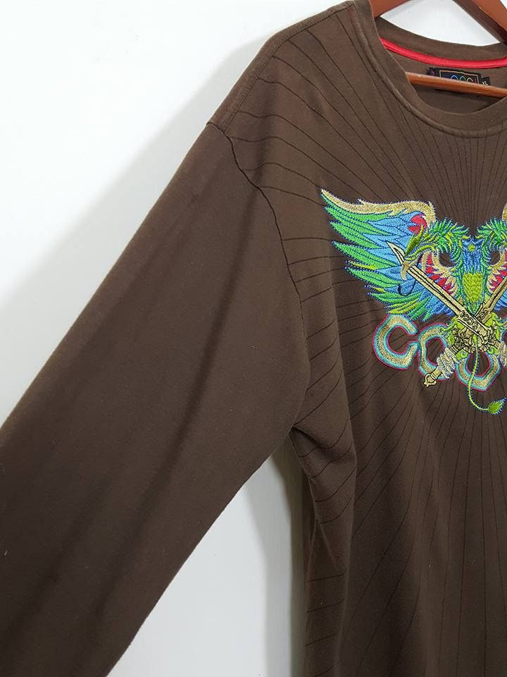 Coogi COOGI Phoenix Hawk Eagle Swords Embroidery Longsleeve Shirt Size US XL / EU 56 / 4 - 5 Thumbnail