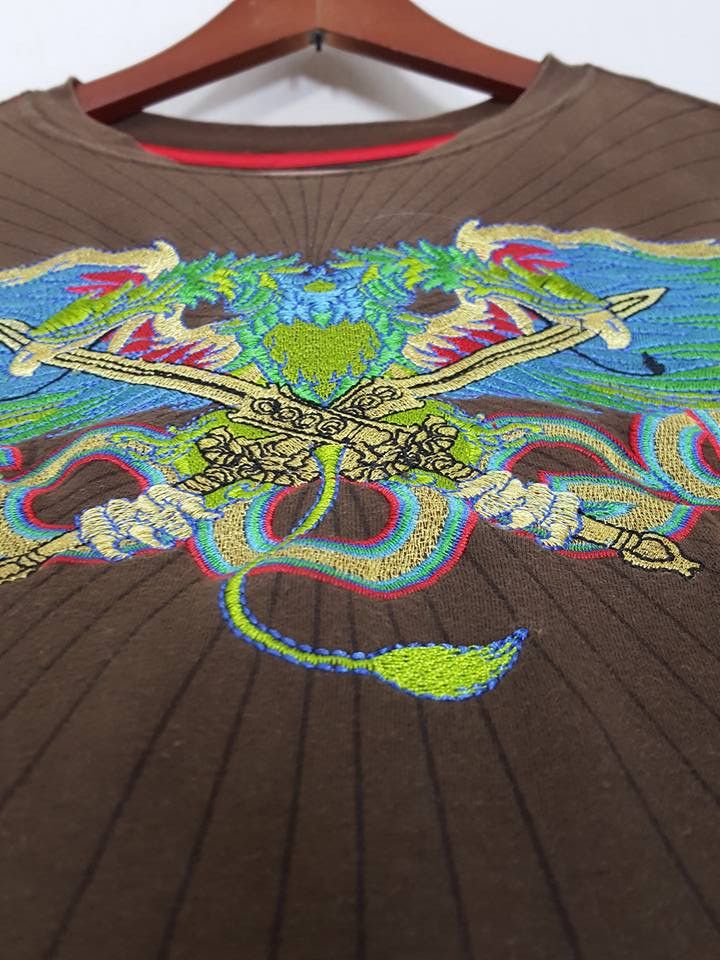 Coogi COOGI Phoenix Hawk Eagle Swords Embroidery Longsleeve Shirt Size US XL / EU 56 / 4 - 7 Thumbnail