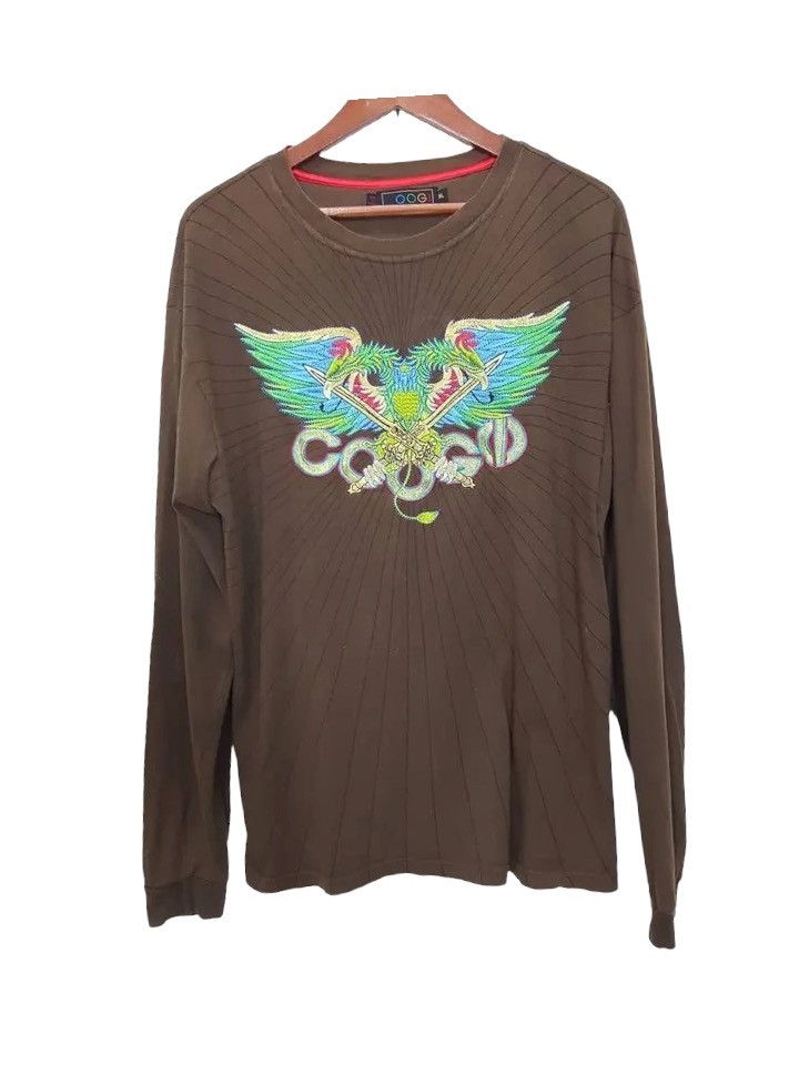 Coogi COOGI Phoenix Hawk Eagle Swords Embroidery Longsleeve Shirt Size US XL / EU 56 / 4 - 1 Thumbnail