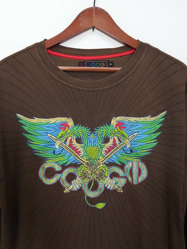 Coogi COOGI Phoenix Hawk Eagle Swords Embroidery Longsleeve Shirt Size US XL / EU 56 / 4 - 3 Thumbnail