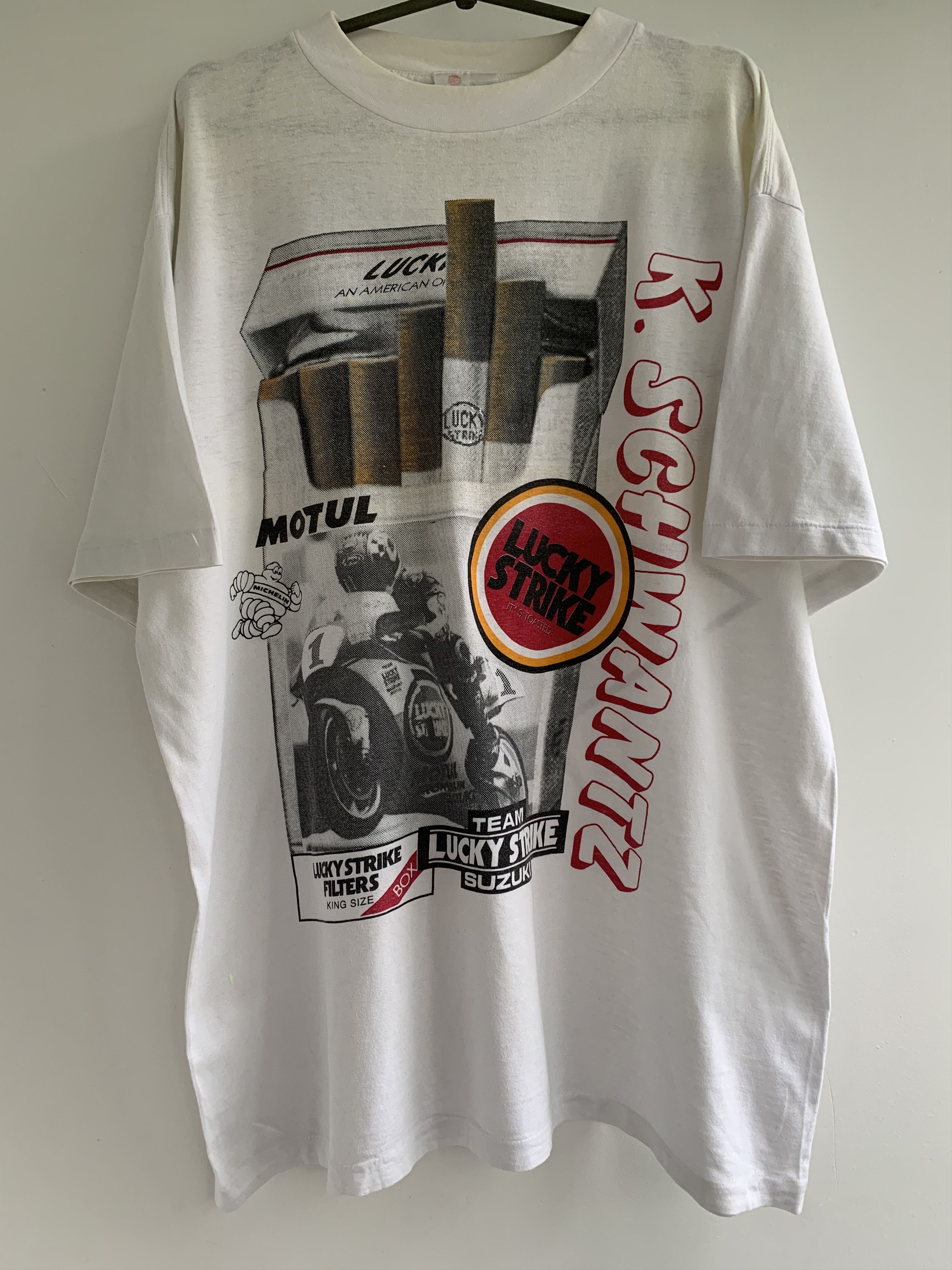Vintage Lucky Strike vintage t shirt Size US XL / EU 56 / 4 - 1 Thumbnail