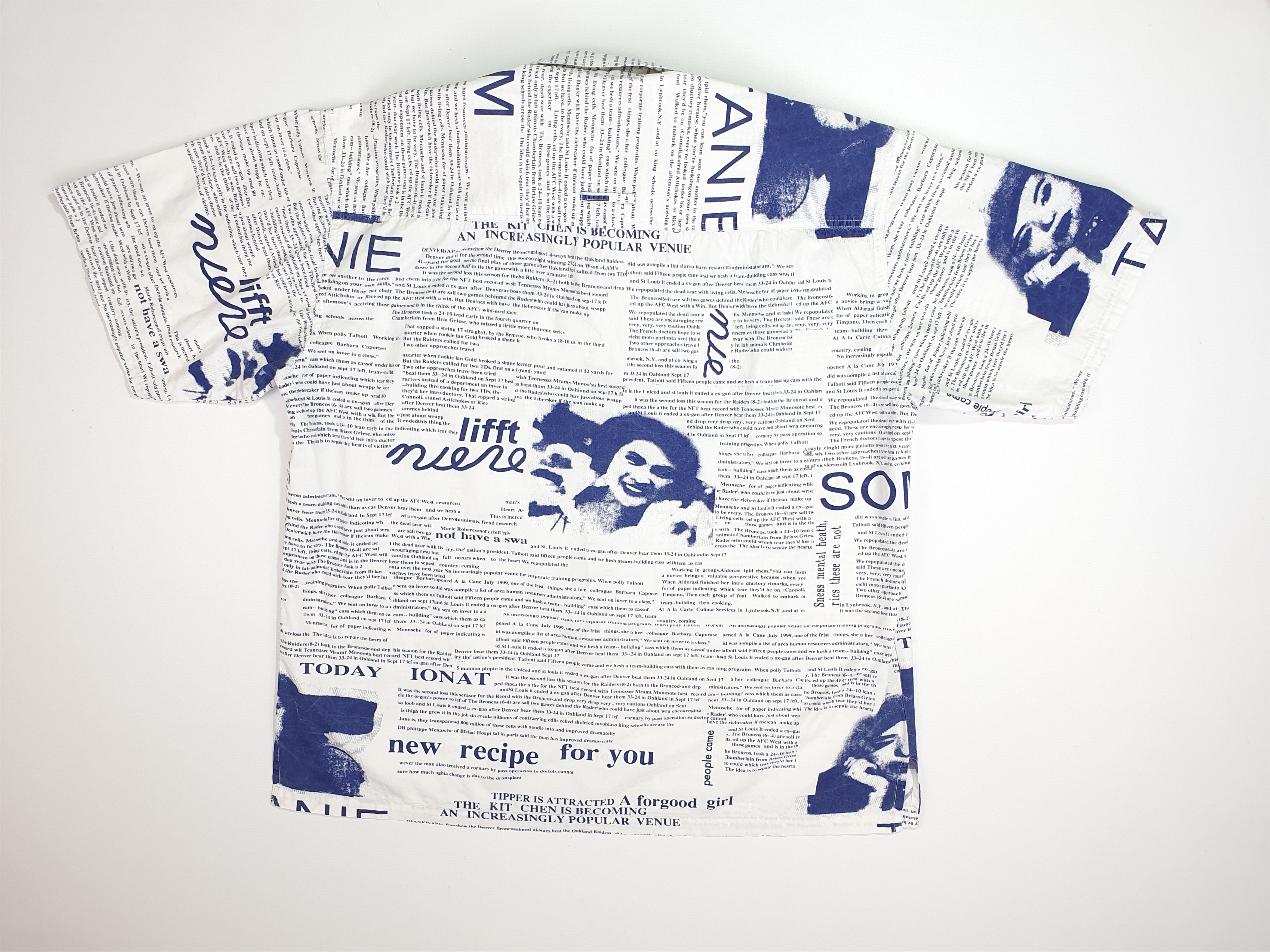 Vintage Rare News Paper Design Shirt similar to JOHN GALLIANO Size US M / EU 48-50 / 2 - 8 Thumbnail