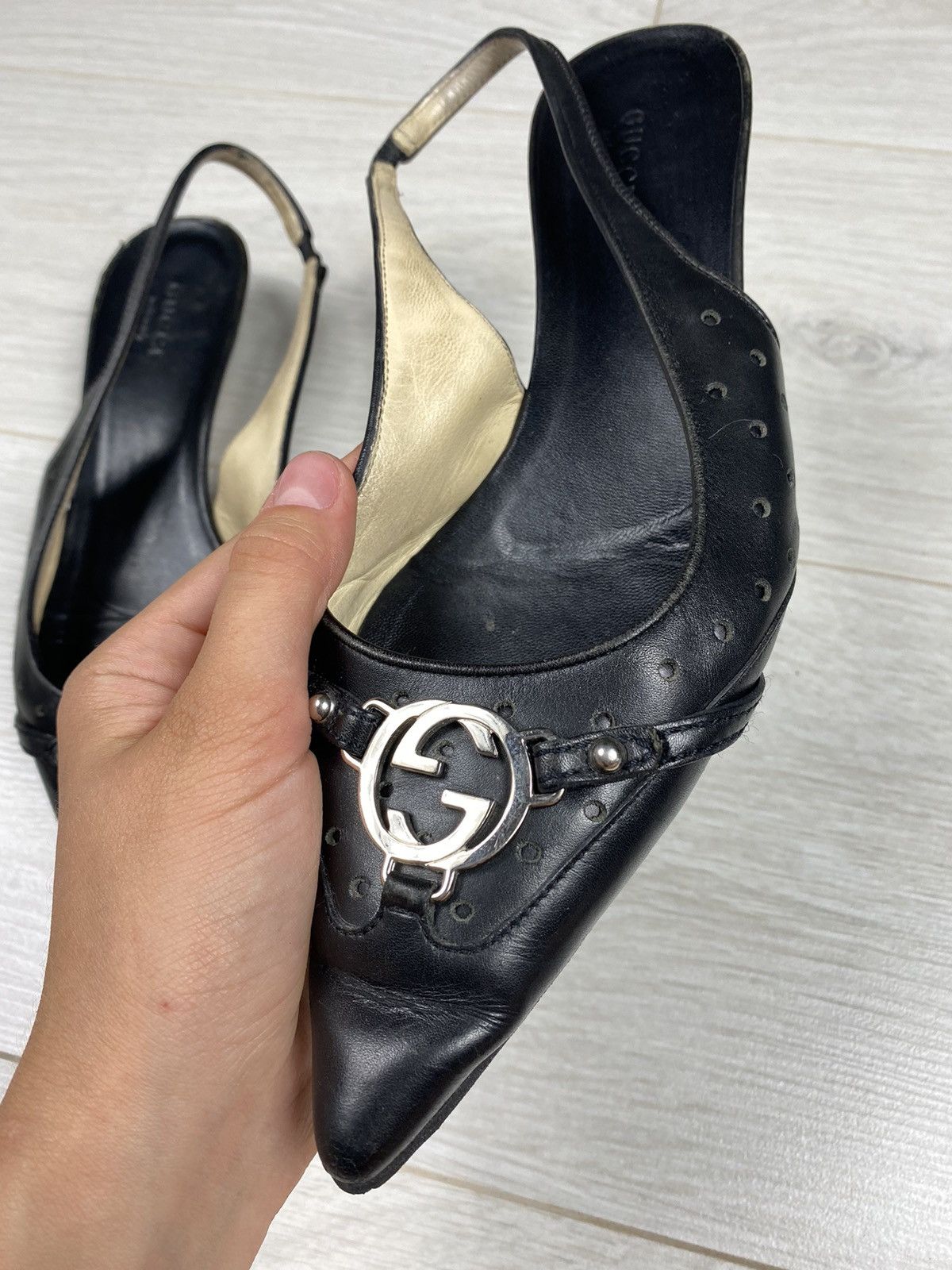 Gucci × Tom Ford × Vintage Vintage Gucci GG Tom Ford Kitten Heels Size US 7.5 / IT 37.5 - 3 Thumbnail
