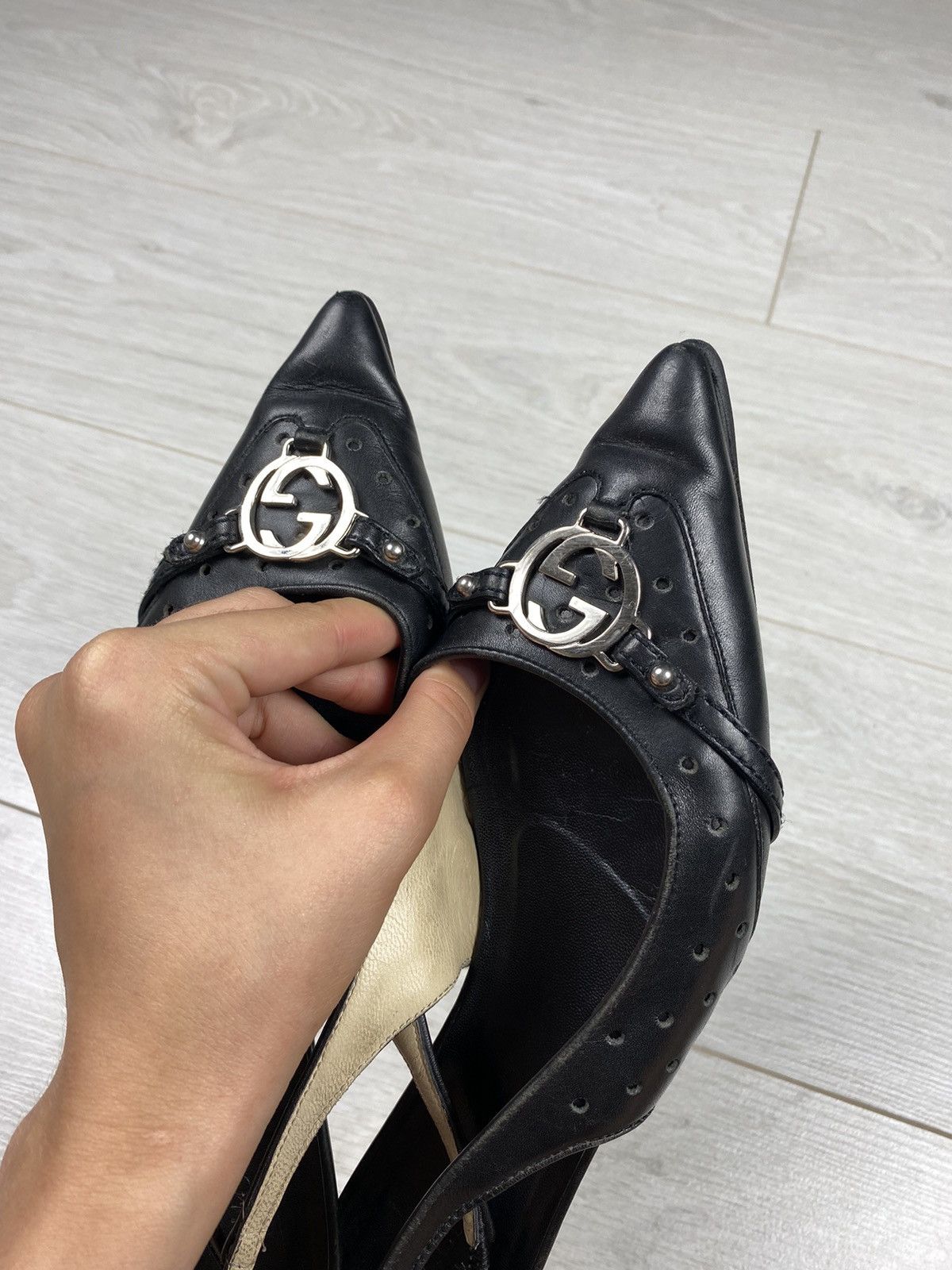 Gucci × Tom Ford × Vintage Vintage Gucci GG Tom Ford Kitten Heels Size US 7.5 / IT 37.5 - 5 Thumbnail