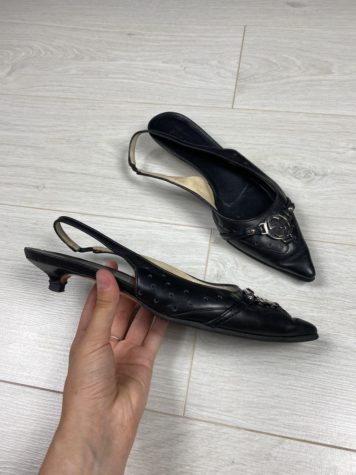 Gucci × Tom Ford × Vintage Vintage Gucci GG Tom Ford Kitten Heels Size US 7.5 / IT 37.5 - 4 Thumbnail