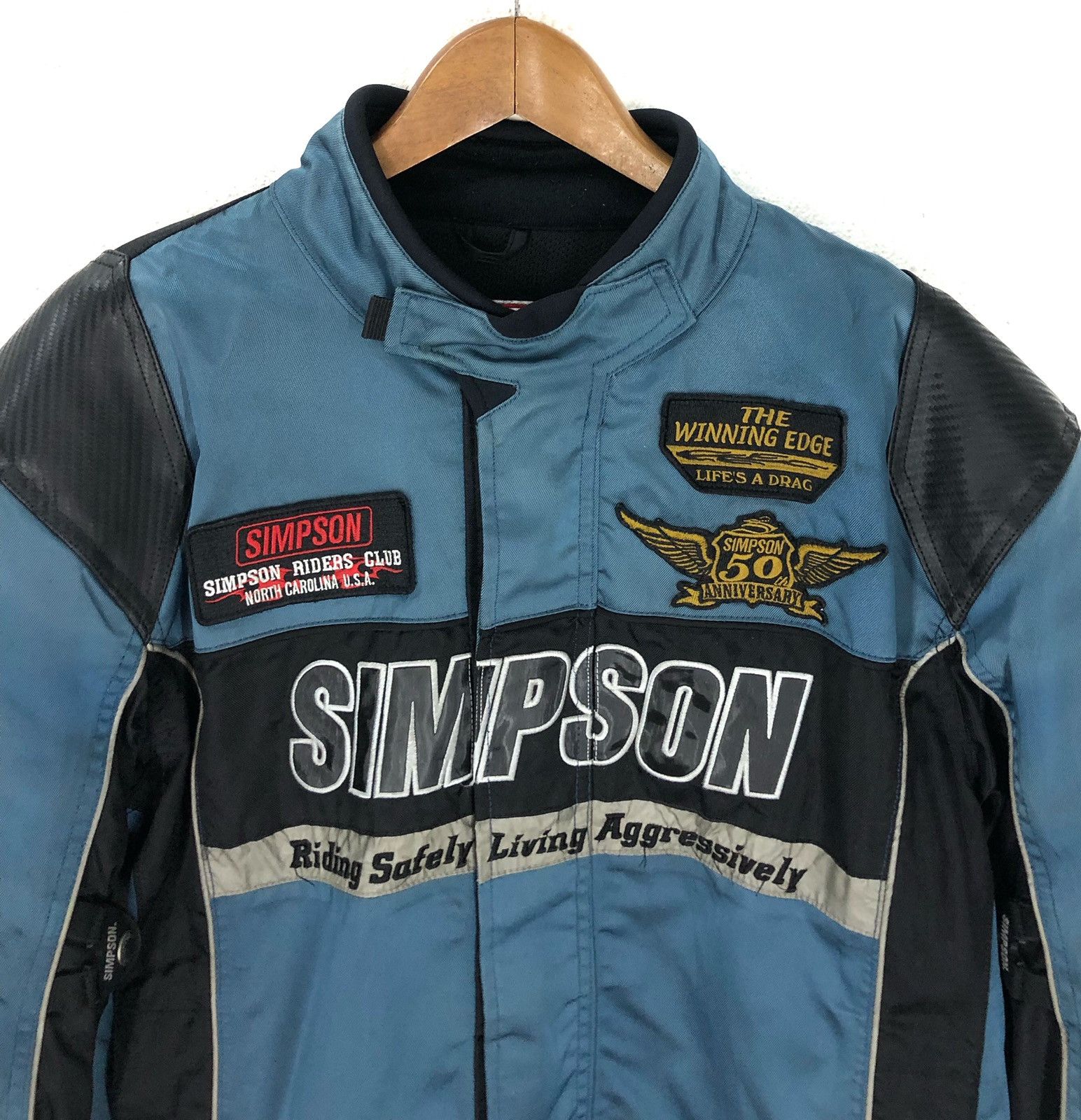 Sports Specialties Vintage Team Simpson Racing Motorsport Jacket Bikers Riders Size US L / EU 52-54 / 3 - 3 Thumbnail