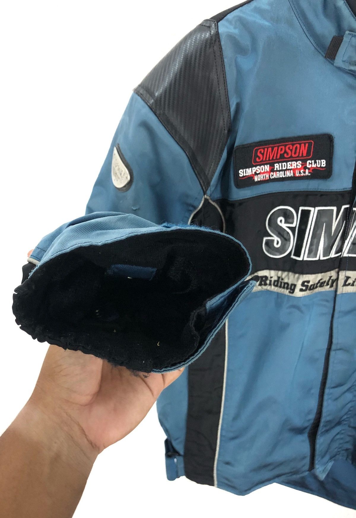 Sports Specialties Vintage Team Simpson Racing Motorsport Jacket Bikers Riders Size US L / EU 52-54 / 3 - 9 Thumbnail