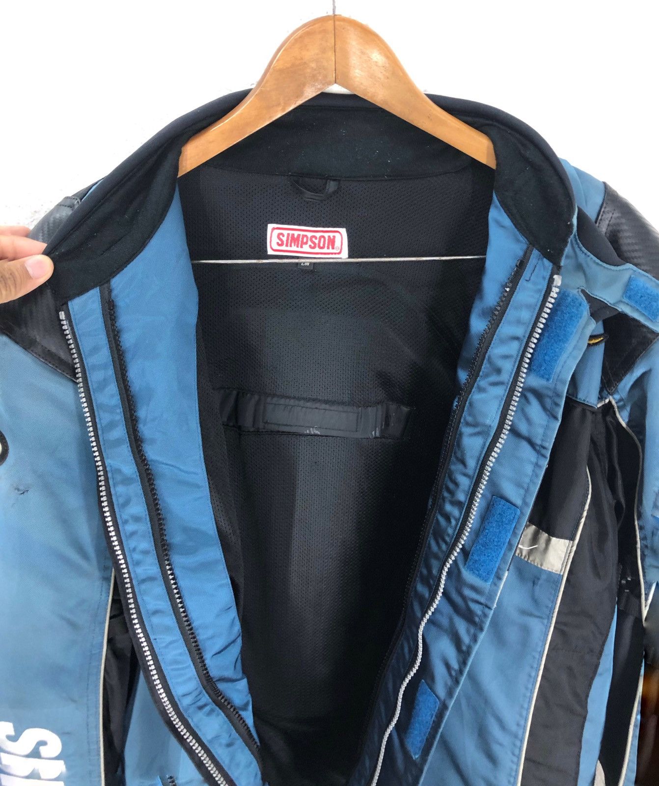 Sports Specialties Vintage Team Simpson Racing Motorsport Jacket Bikers Riders Size US L / EU 52-54 / 3 - 16 Thumbnail