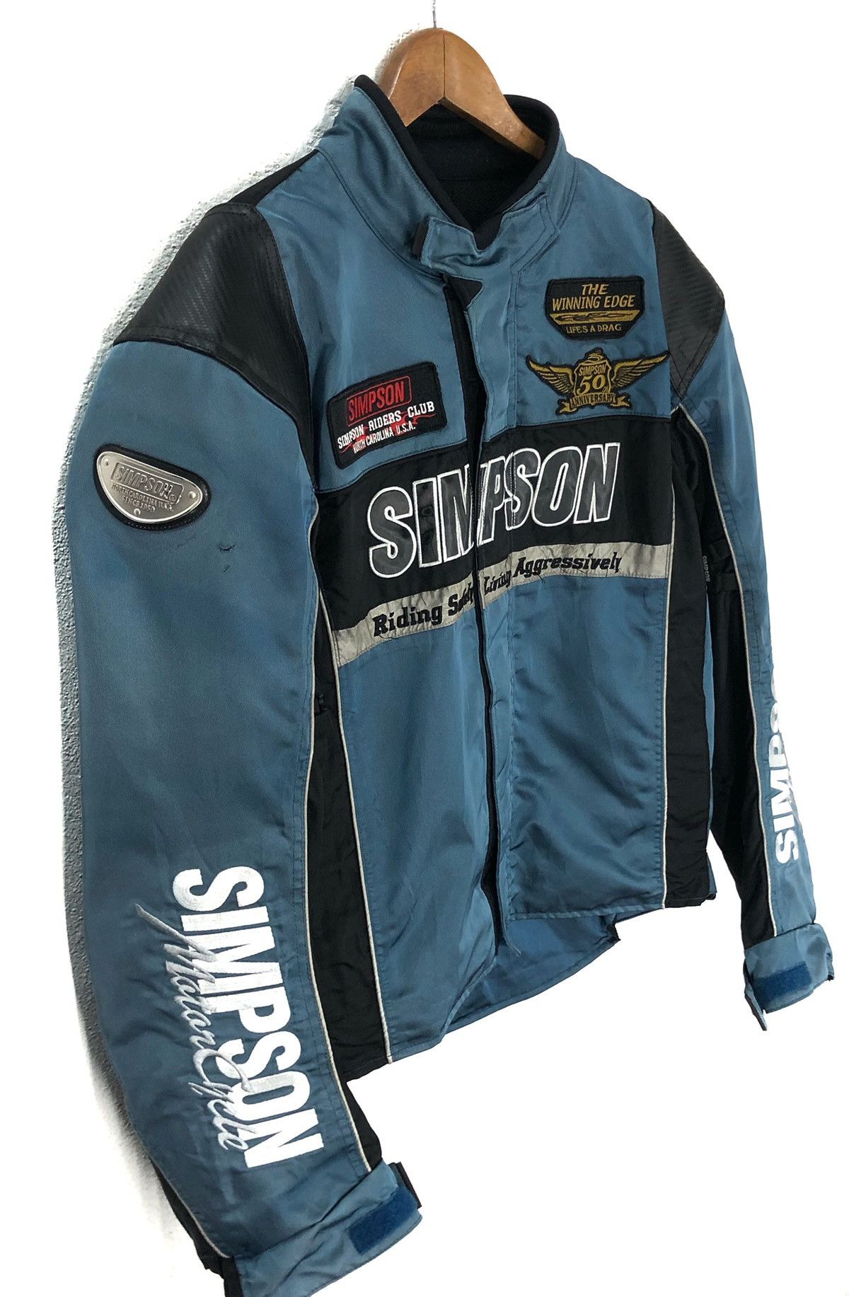 Racing Vintage Team Simpson Racing Motorsport Jacket Bikers Riders ...