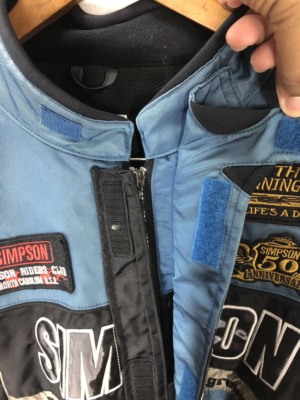 Sports Specialties Vintage Team Simpson Racing Motorsport Jacket Bikers Riders Size US L / EU 52-54 / 3 - 15 Thumbnail