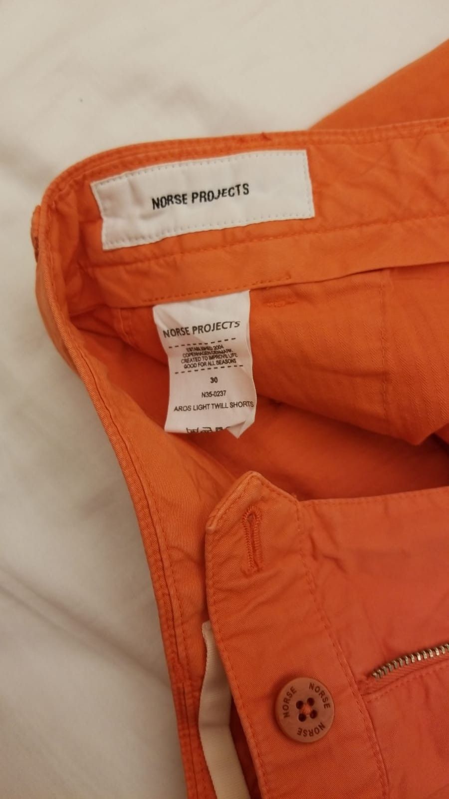 Norse Projects Aros Light Twill Short Burned Red Size US 30 / EU 46 - 4 Thumbnail
