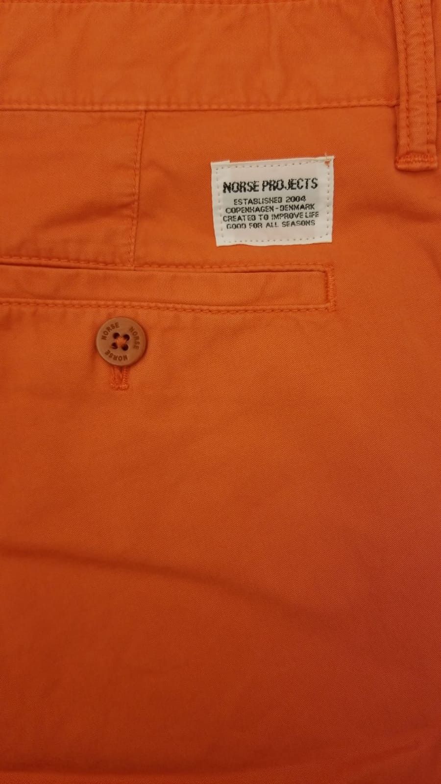 Norse Projects Aros Light Twill Short Burned Red Size US 30 / EU 46 - 3 Thumbnail