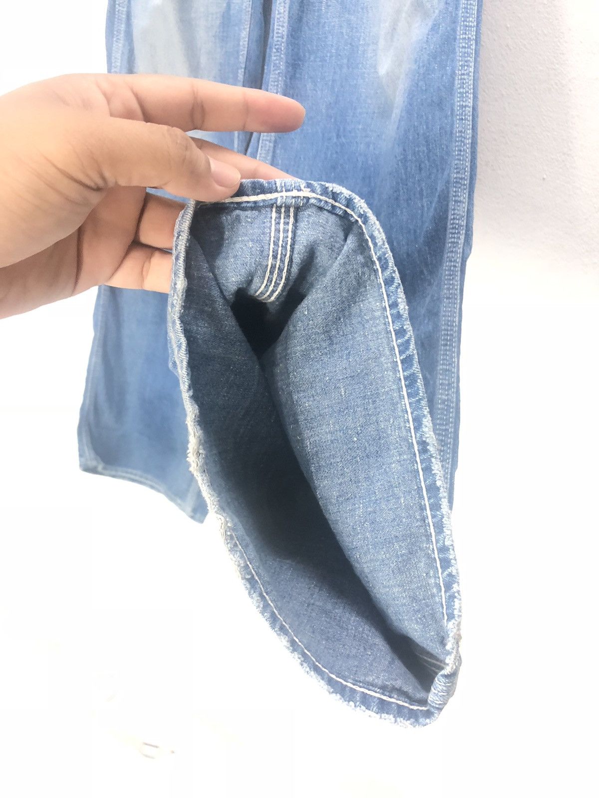 Japanese Brand × Johnbull RARE JOHN BULL DENIM PANTS STREET FASHION PUNK DESIGN Size US 34 / EU 50 - 9 Thumbnail