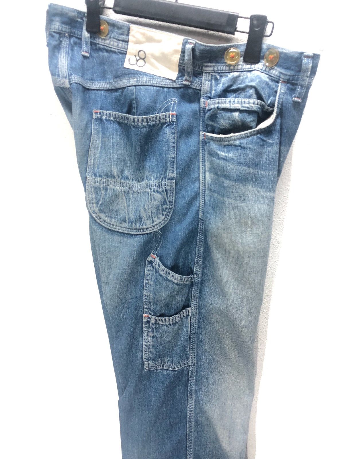 Japanese Brand × Johnbull RARE JOHN BULL DENIM PANTS STREET FASHION PUNK DESIGN Size US 34 / EU 50 - 6 Thumbnail