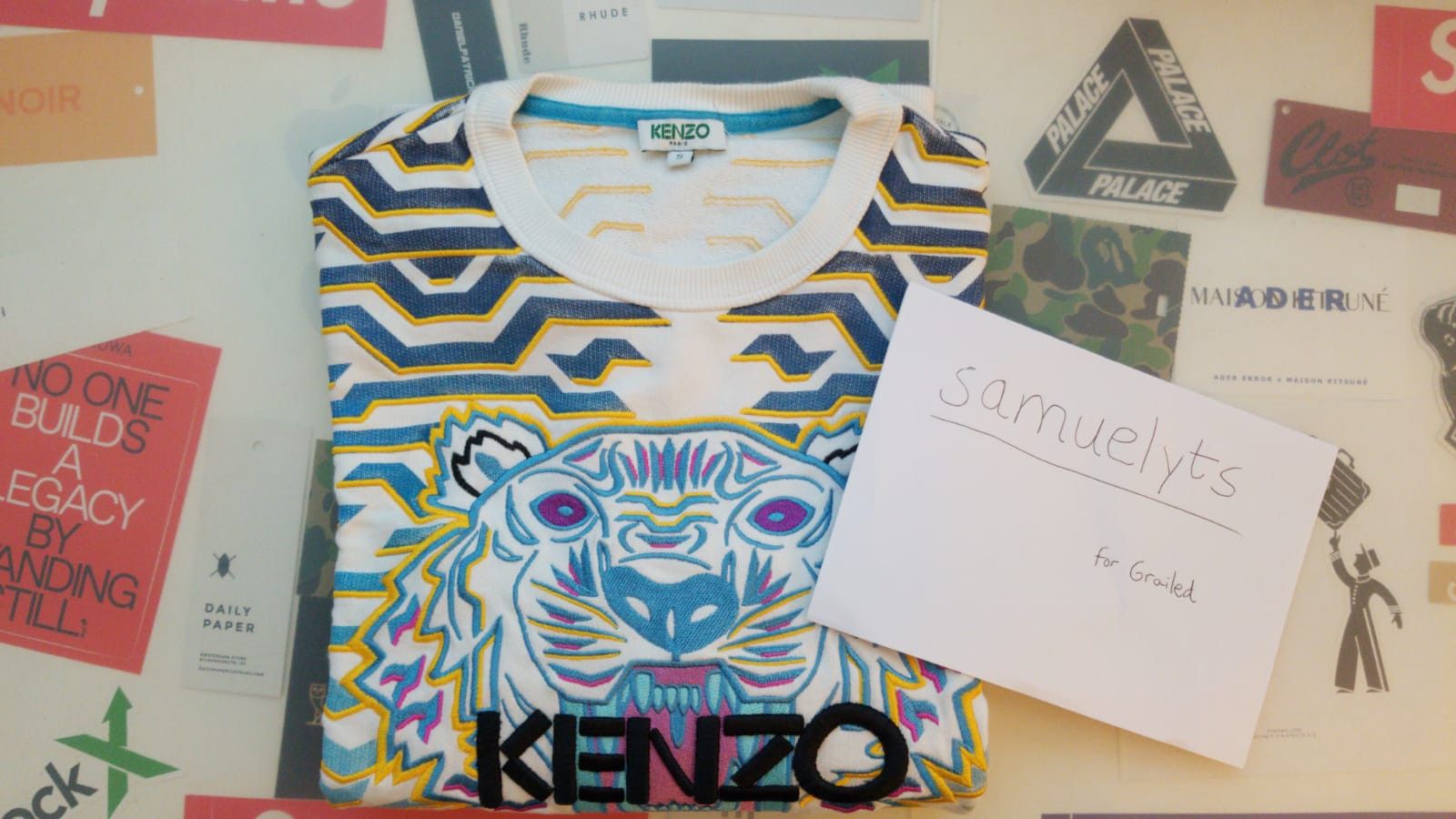 Kenzo Kenzo Rainbow Geo Tiger Embroidered Crewneck Size US S / EU 44-46 / 1 - 2 Thumbnail