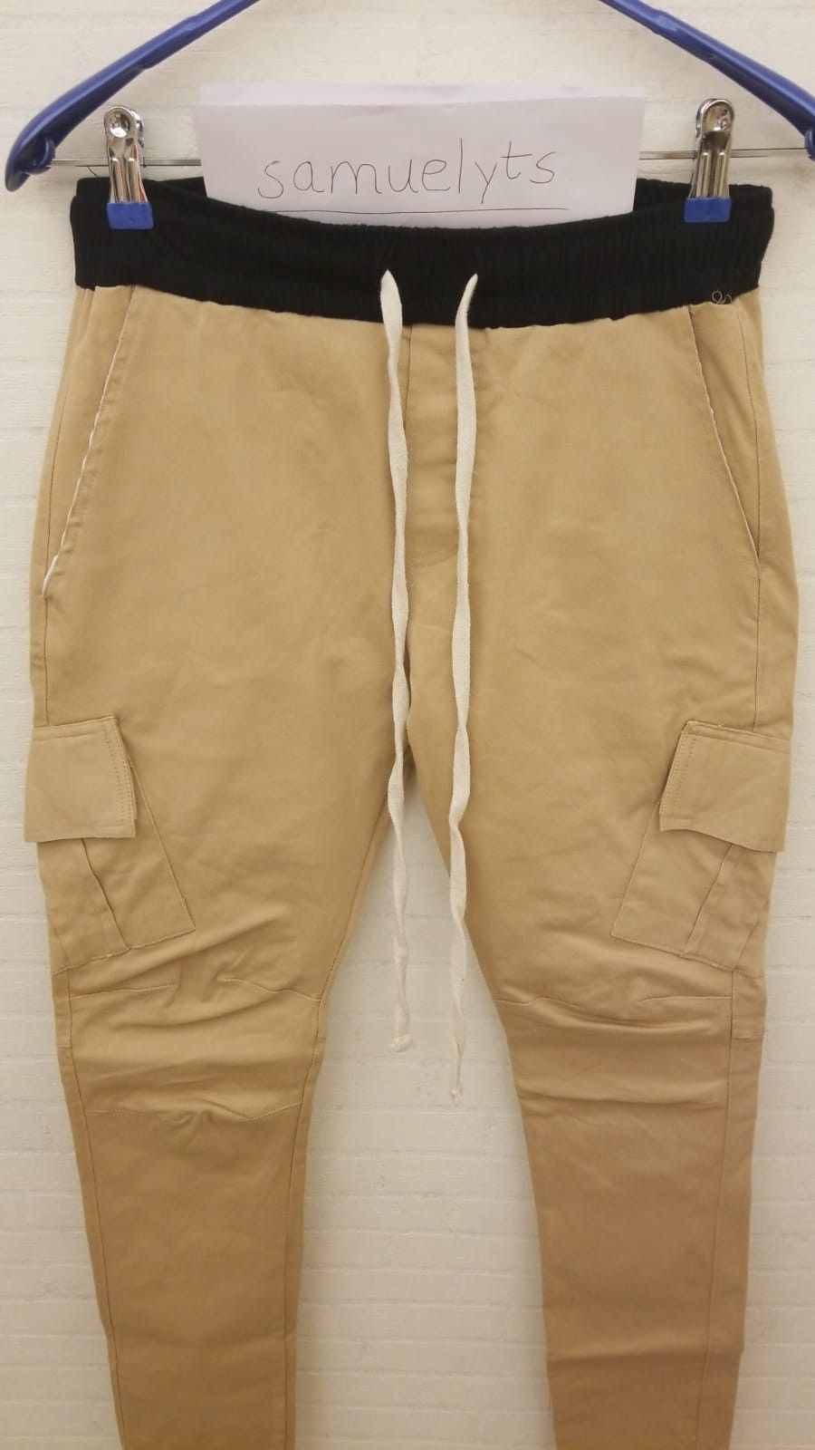 MNML Cargo Drawcord II Pants - Khaki Size US 29 - 4 Thumbnail