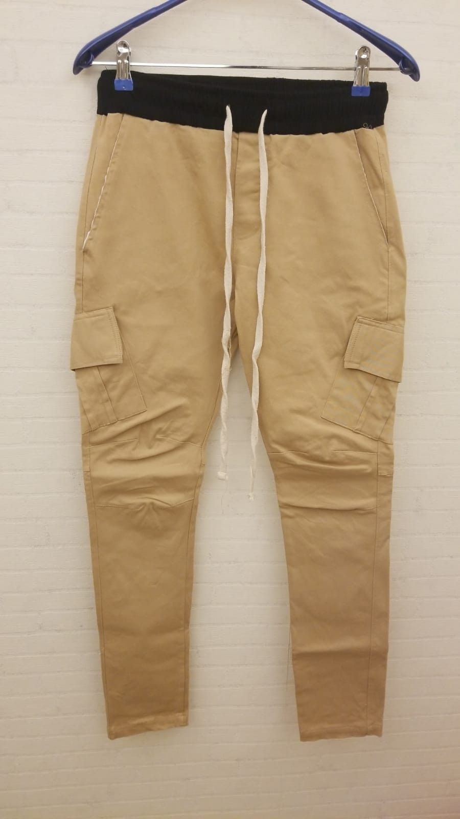 MNML Cargo Drawcord II Pants - Khaki Size US 29 - 1 Thumbnail