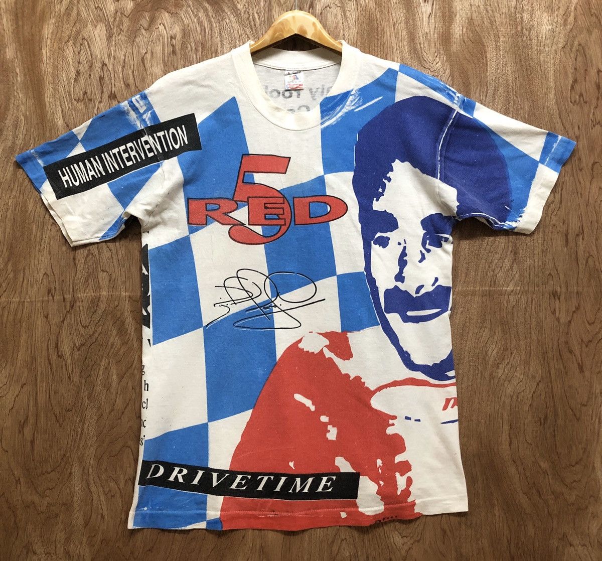 Vintage 90s fullprint t shirt Nigel Mansell