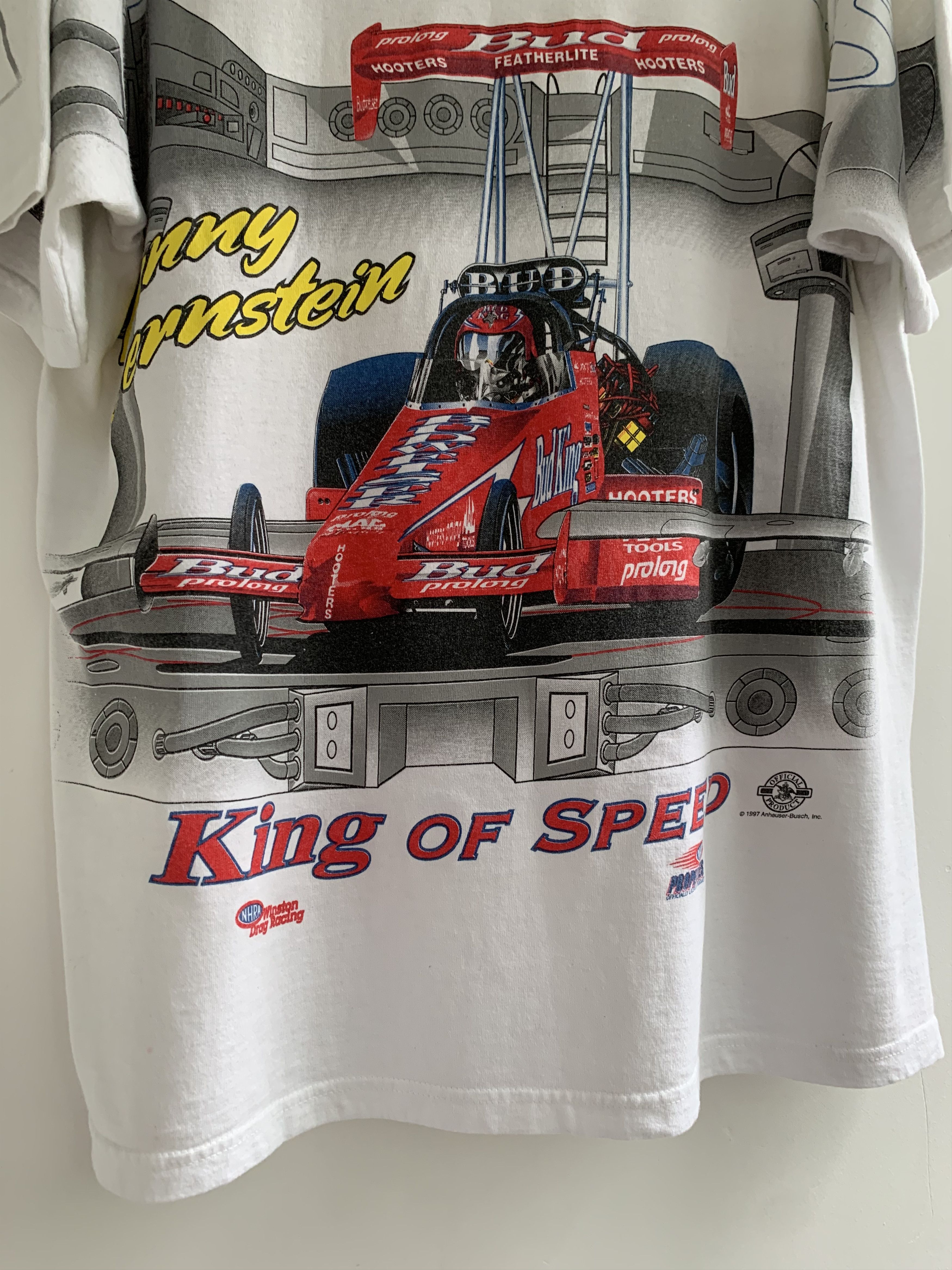 Budweiser Budweiser vintage t shirt Kenny Bernstein bud king Size US XL / EU 56 / 4 - 10 Thumbnail