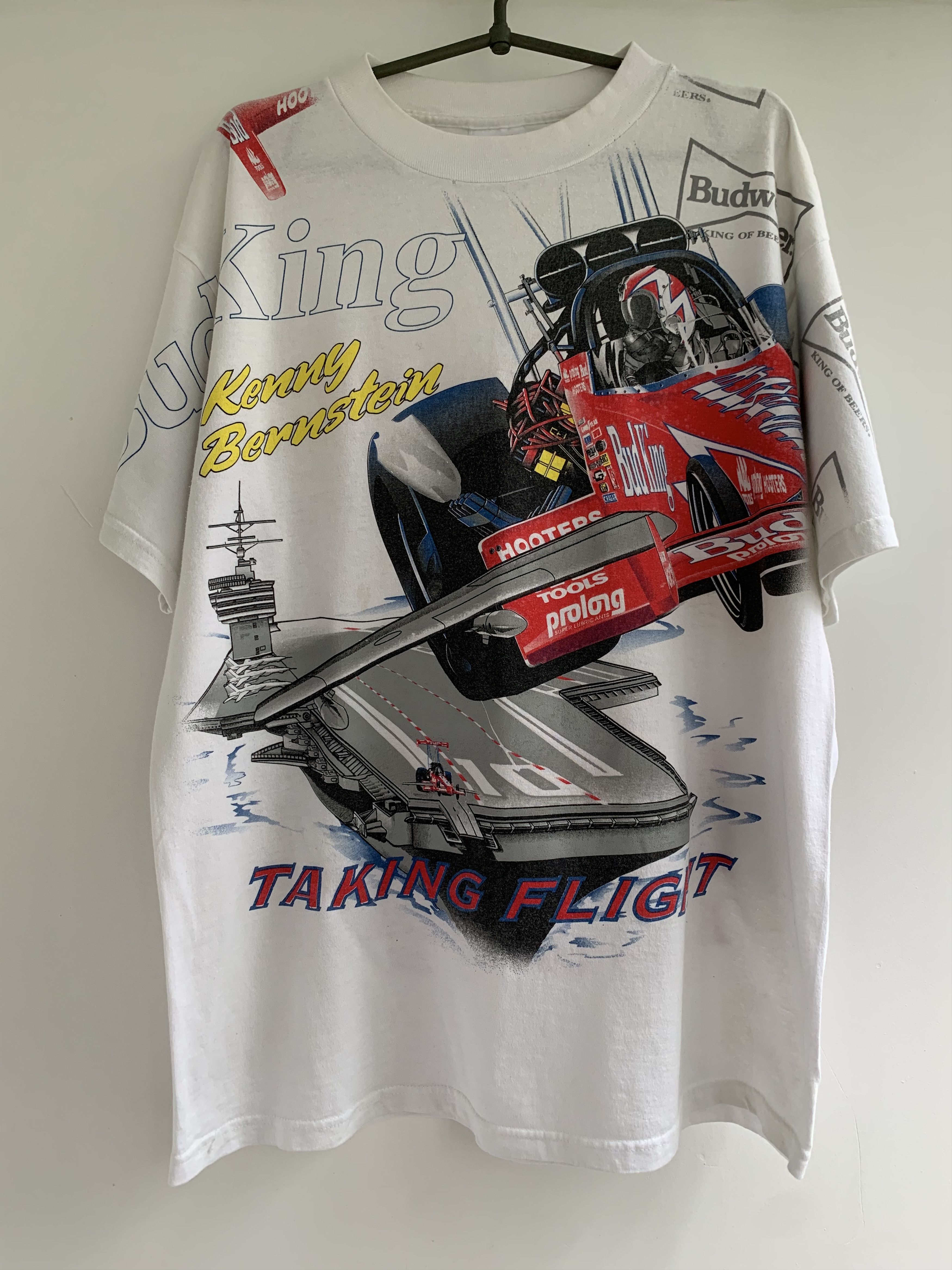 Budweiser Budweiser vintage t shirt Kenny Bernstein bud king Size US XL / EU 56 / 4 - 1 Thumbnail