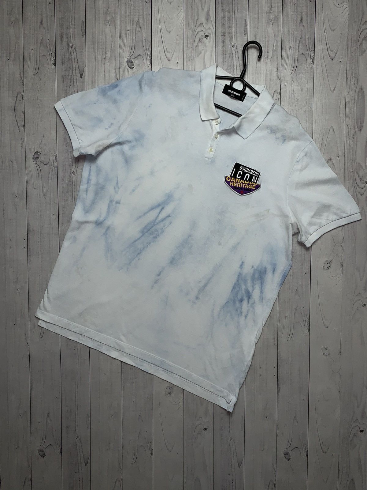 Polo Dsquared 2 logo rare tie dye size XXL
