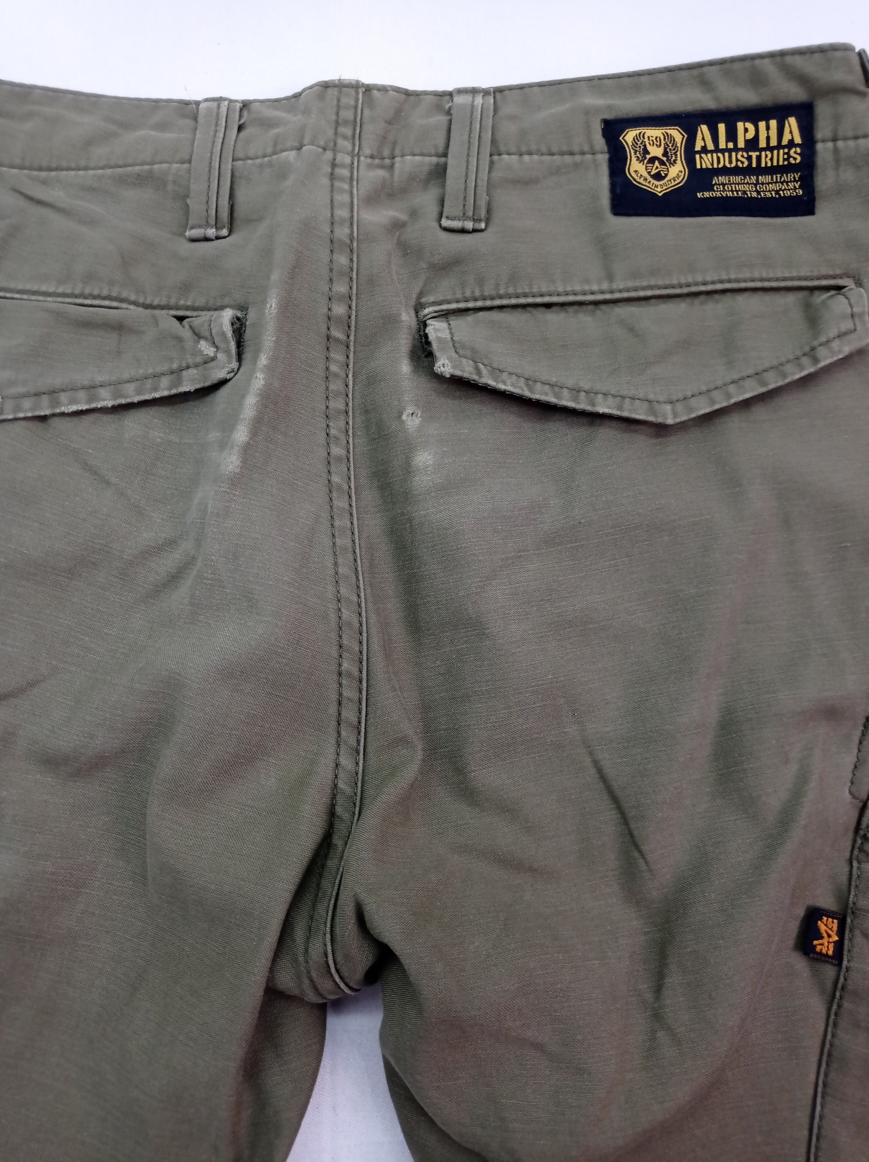 Alpha Industries Alpha Industries Green Navy Cargo Pants Size US 28 / EU 44 - 9 Thumbnail