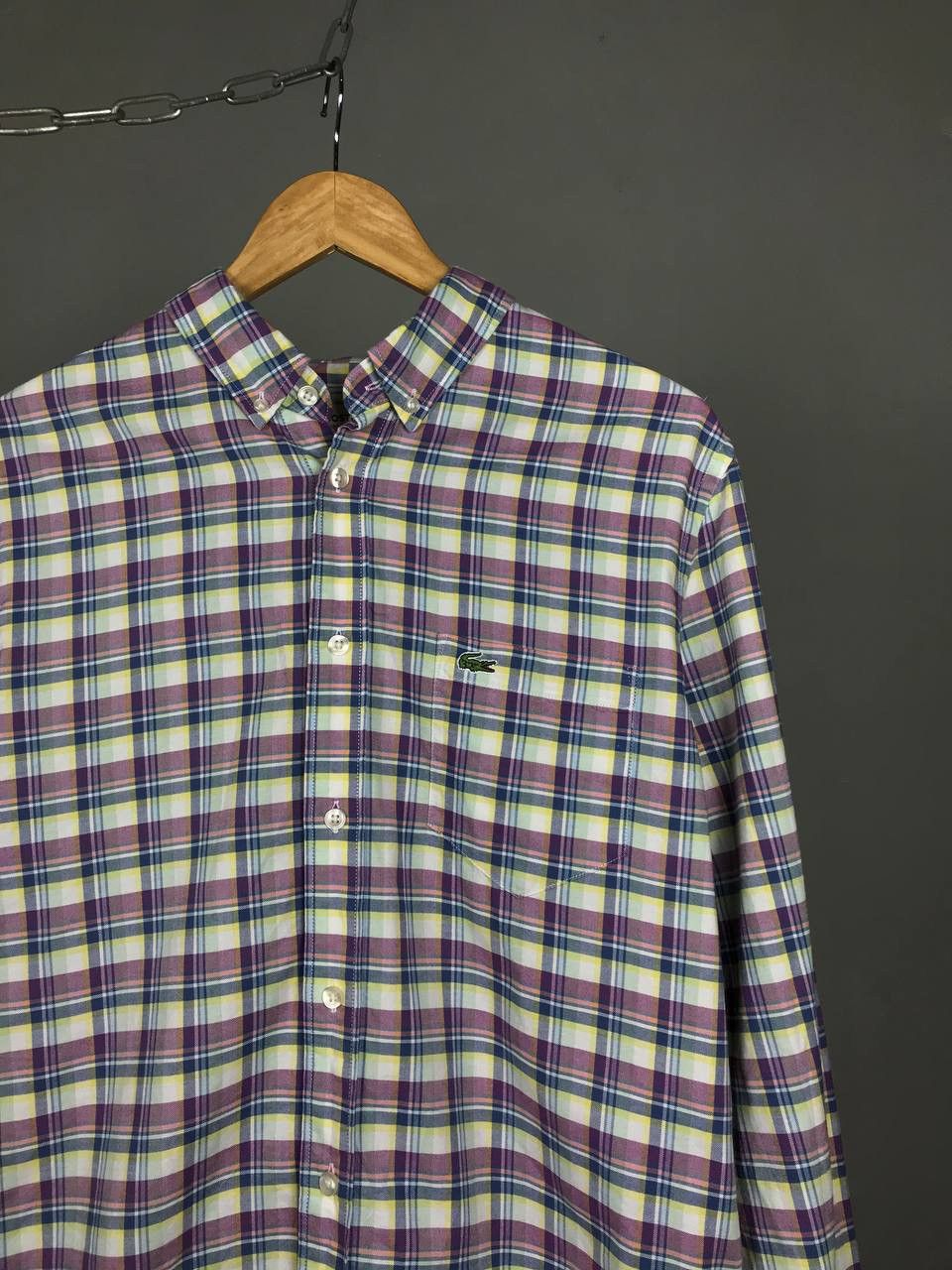 Lacoste Lacoste luxury streetwear multicolor shirt Size US L / EU 52-54 / 3 - 2 Thumbnail